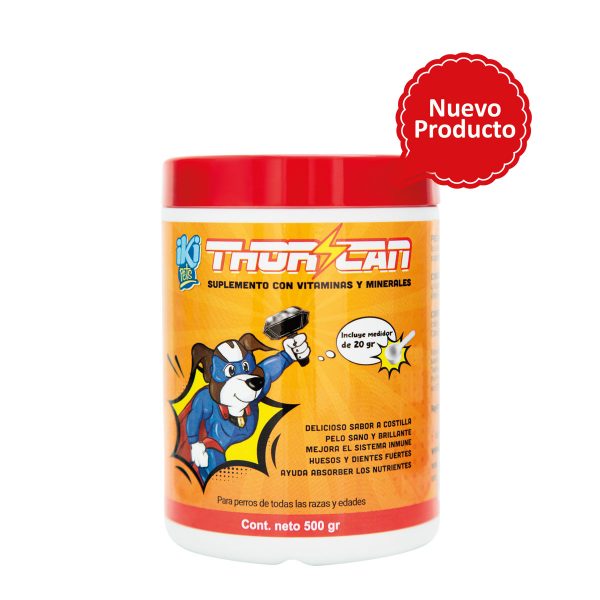 Thorcan un suplemento para perros con sabor a costilla que proporciona los minerales, aminoácidos y vitaminas necesarios para ser suministrado a perros de todas las razas y edades, para que tu mascota alcance su mayor potencial.